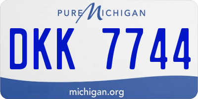 MI license plate DKK7744