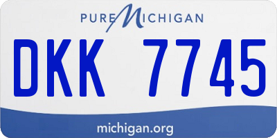MI license plate DKK7745