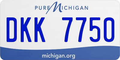 MI license plate DKK7750