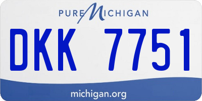 MI license plate DKK7751