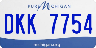 MI license plate DKK7754