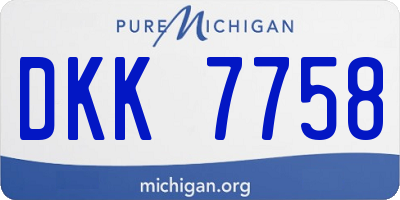 MI license plate DKK7758