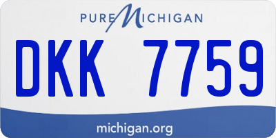 MI license plate DKK7759