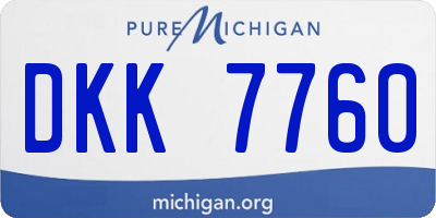 MI license plate DKK7760