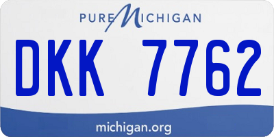 MI license plate DKK7762