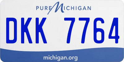 MI license plate DKK7764