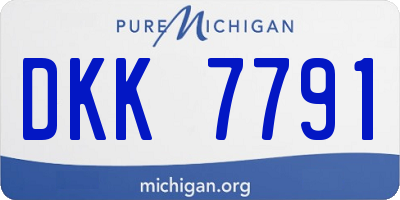 MI license plate DKK7791