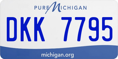 MI license plate DKK7795