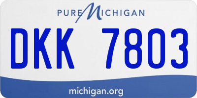 MI license plate DKK7803