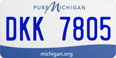 MI license plate DKK7805