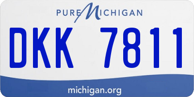 MI license plate DKK7811