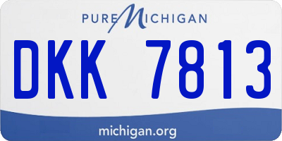 MI license plate DKK7813