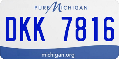 MI license plate DKK7816