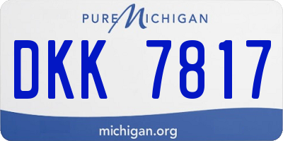 MI license plate DKK7817