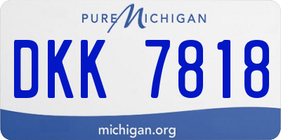 MI license plate DKK7818