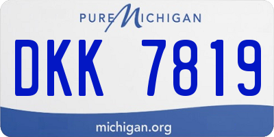 MI license plate DKK7819