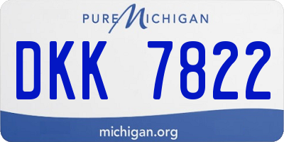 MI license plate DKK7822
