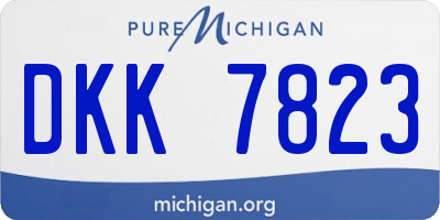 MI license plate DKK7823