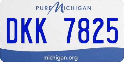 MI license plate DKK7825