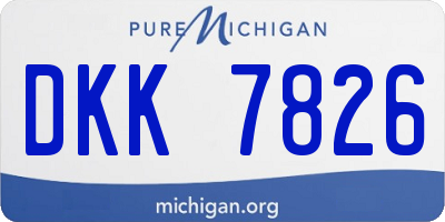 MI license plate DKK7826