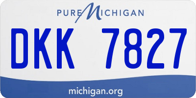 MI license plate DKK7827