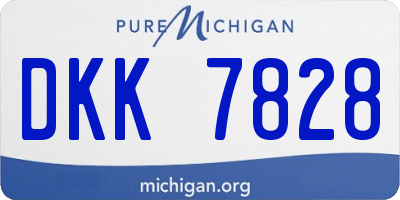 MI license plate DKK7828