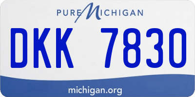 MI license plate DKK7830