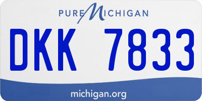 MI license plate DKK7833
