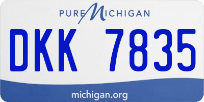 MI license plate DKK7835
