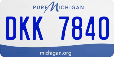 MI license plate DKK7840