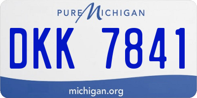 MI license plate DKK7841