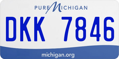 MI license plate DKK7846