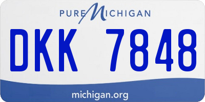 MI license plate DKK7848