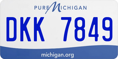 MI license plate DKK7849