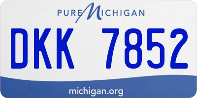 MI license plate DKK7852