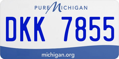 MI license plate DKK7855