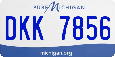 MI license plate DKK7856