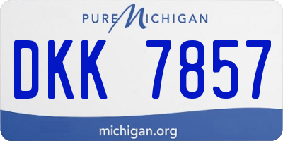 MI license plate DKK7857