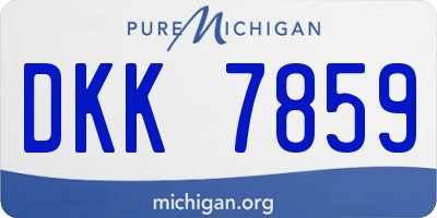 MI license plate DKK7859