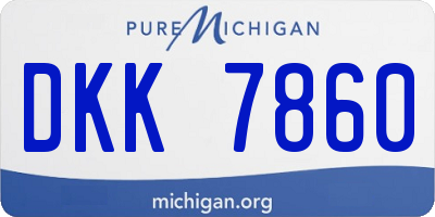 MI license plate DKK7860