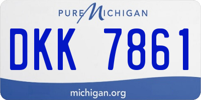 MI license plate DKK7861