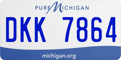 MI license plate DKK7864