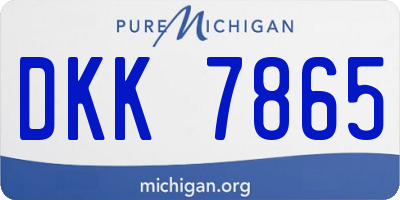 MI license plate DKK7865