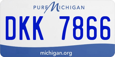 MI license plate DKK7866