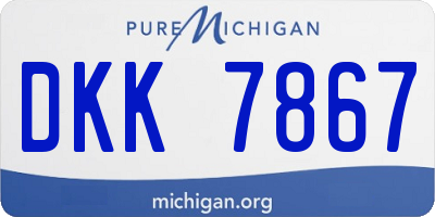 MI license plate DKK7867