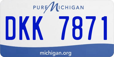 MI license plate DKK7871