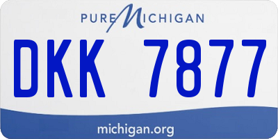 MI license plate DKK7877