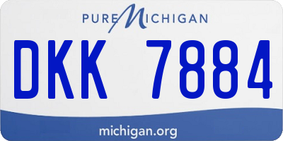 MI license plate DKK7884
