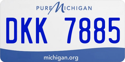 MI license plate DKK7885