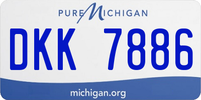 MI license plate DKK7886